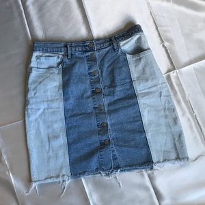 GAP Denim Colorblock Skirt
